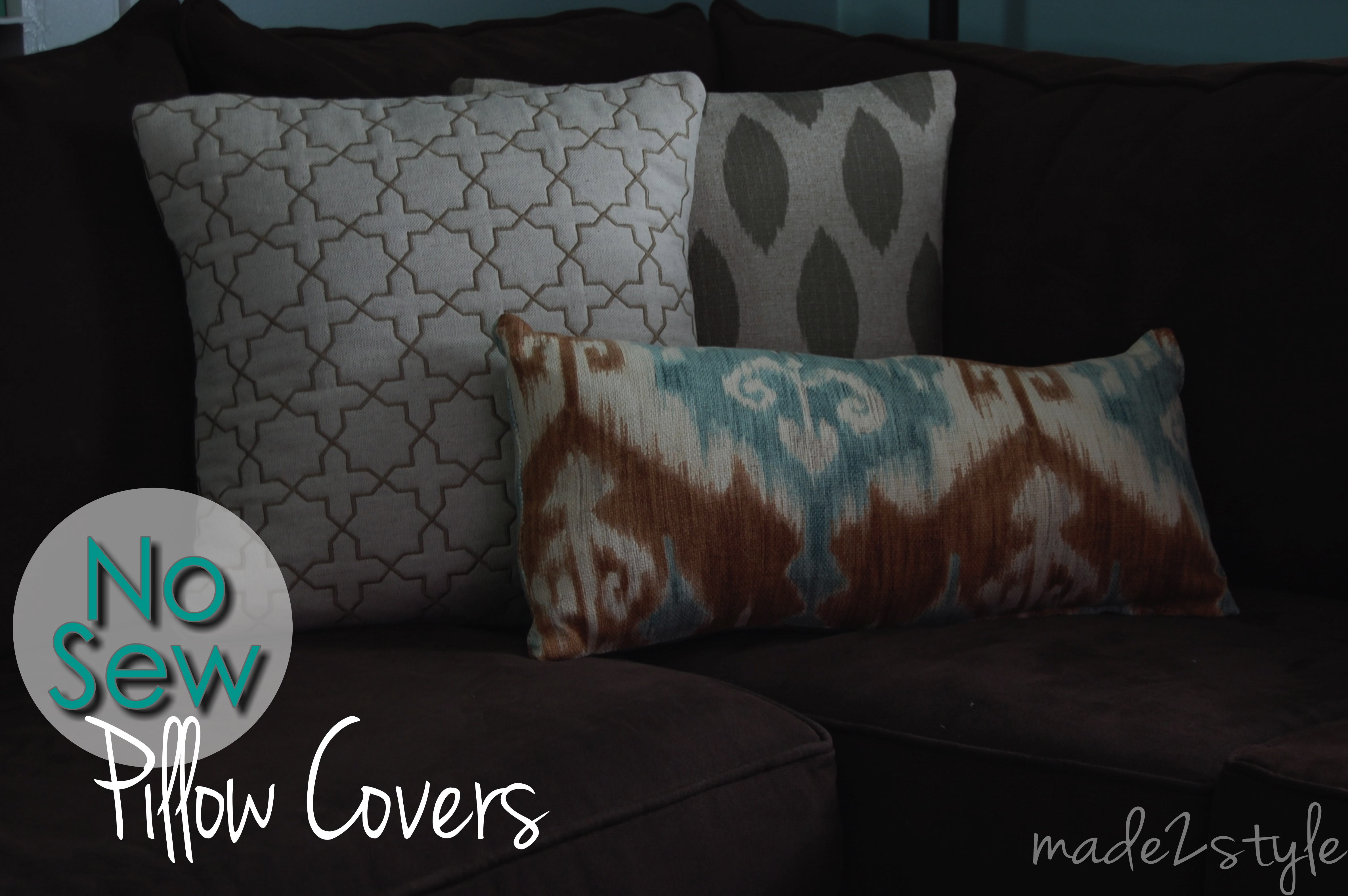 No Sew Pillow Covers
