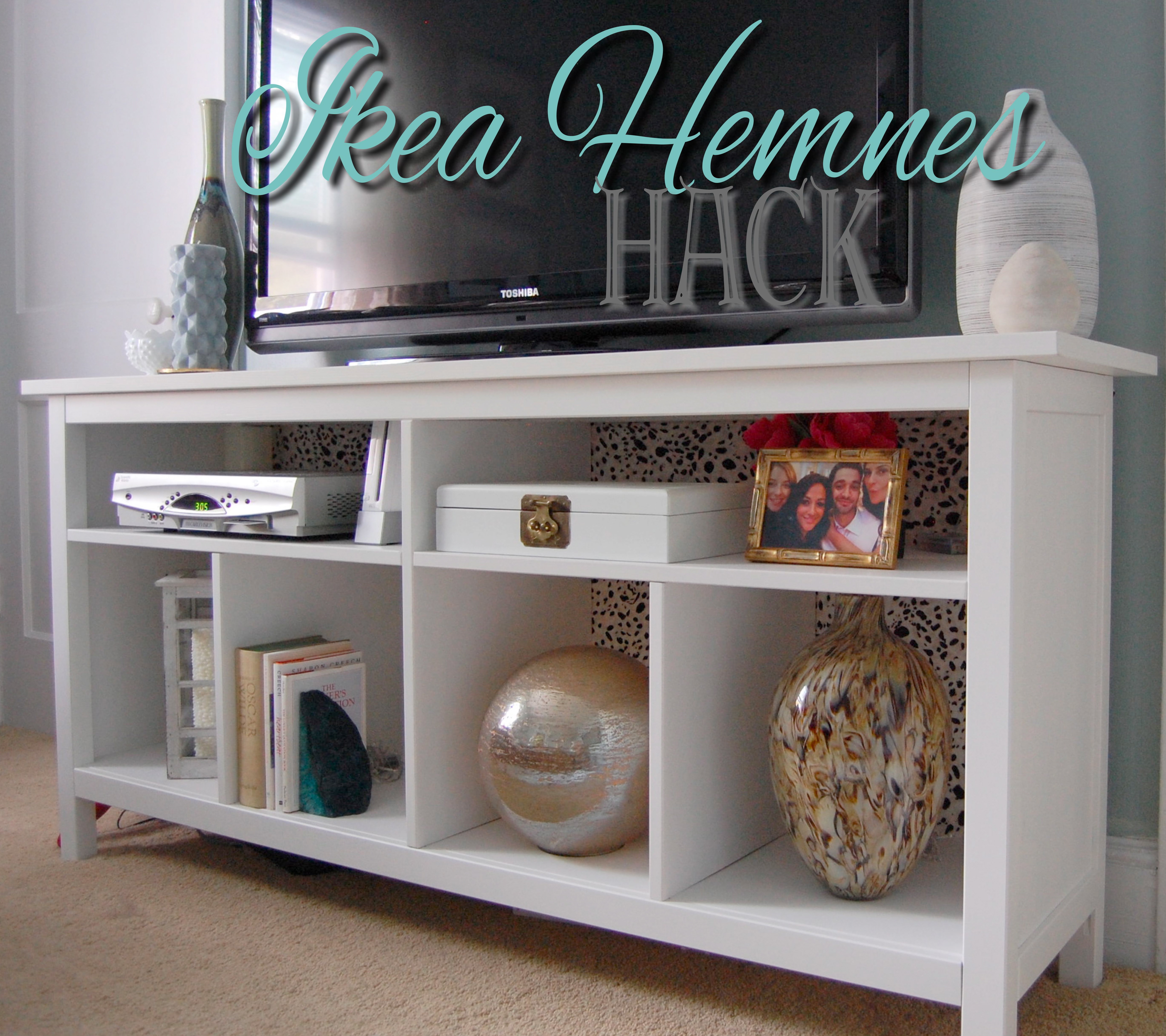 Tall TV stand - small budget hack for big TV - IKEA Hackers