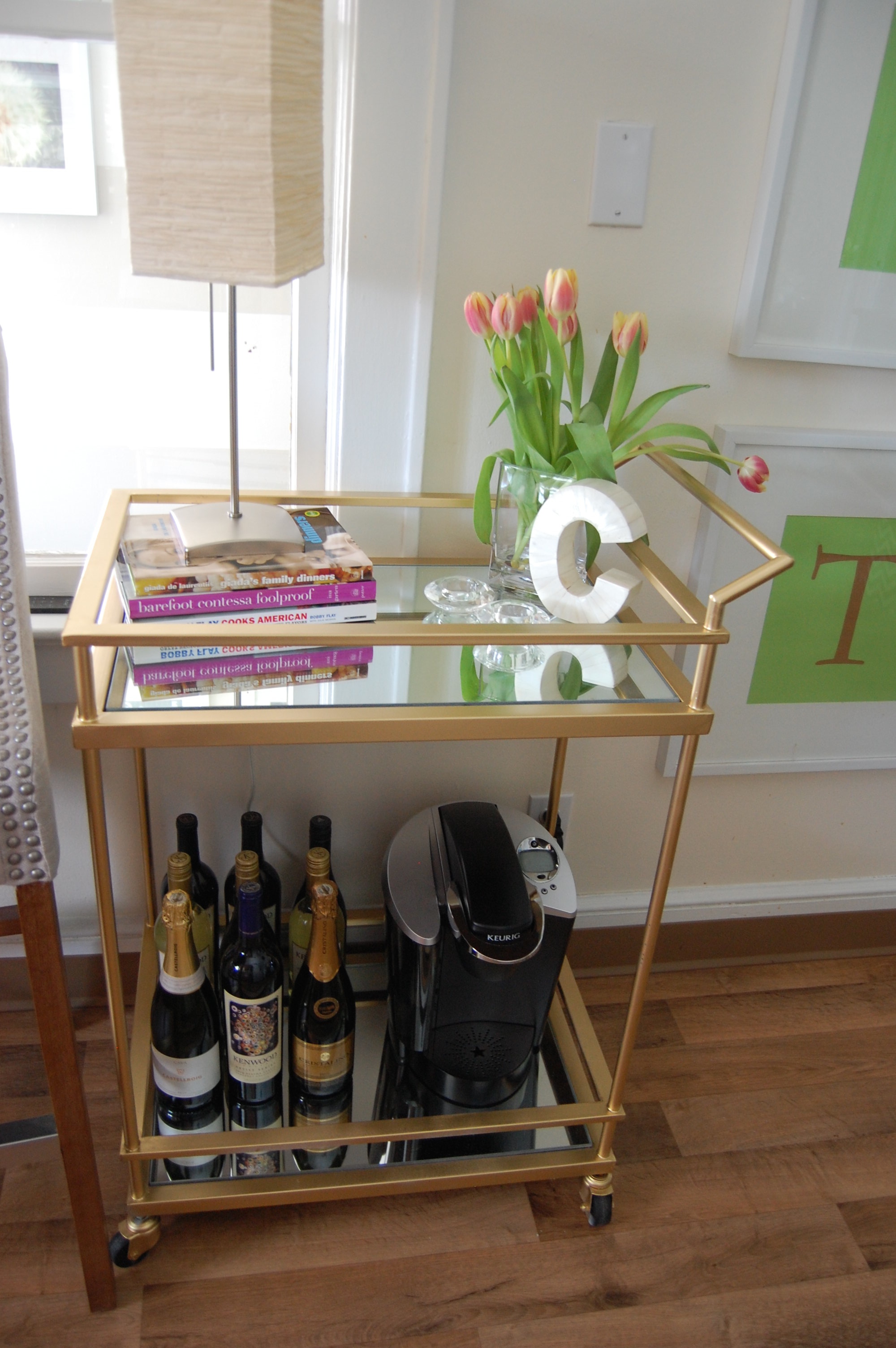 {Gold & Mirrored} Target Bar Cart Hack