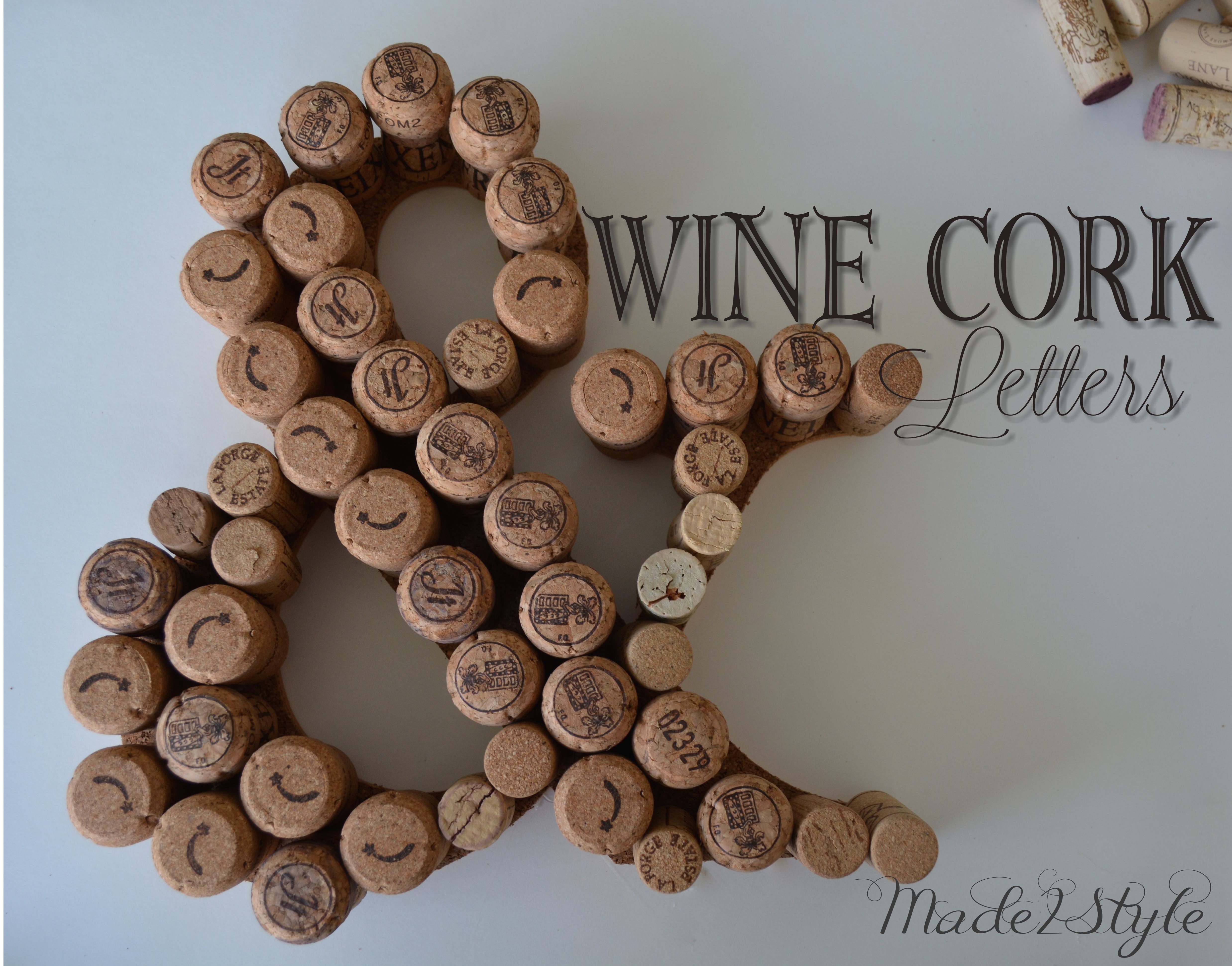 Initial wine cork discount holder