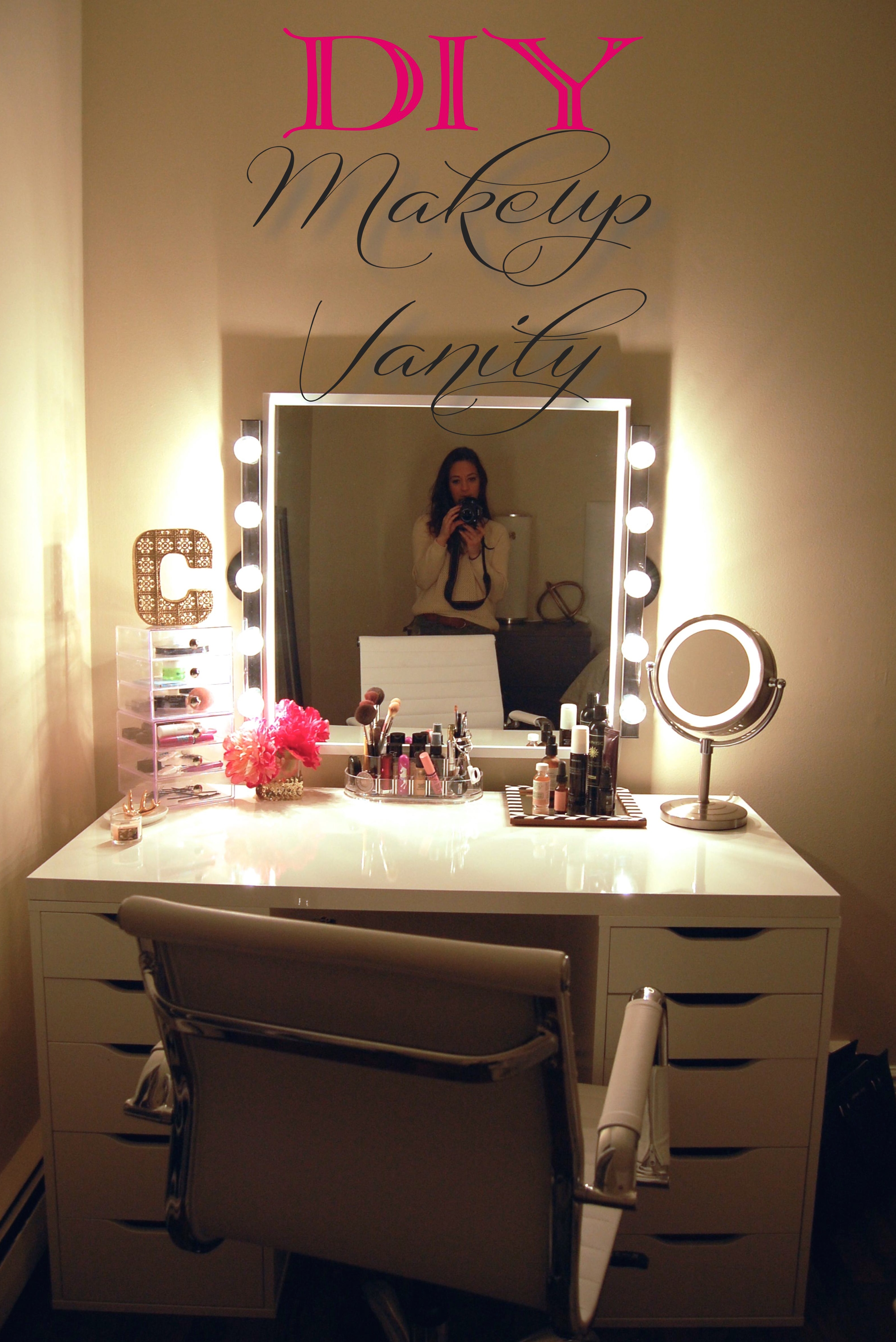 Makeup Vanity Desk With Lights Saubhaya Makeup