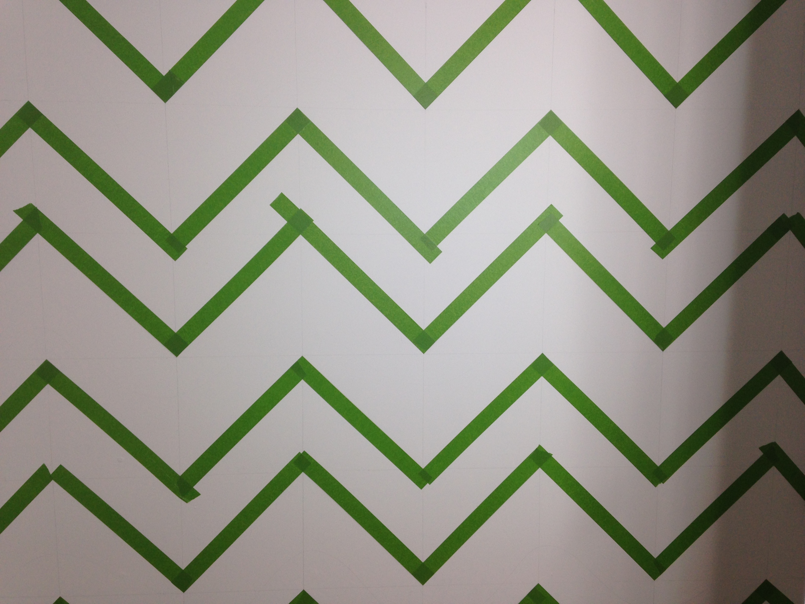 Painting a Chevron Wall