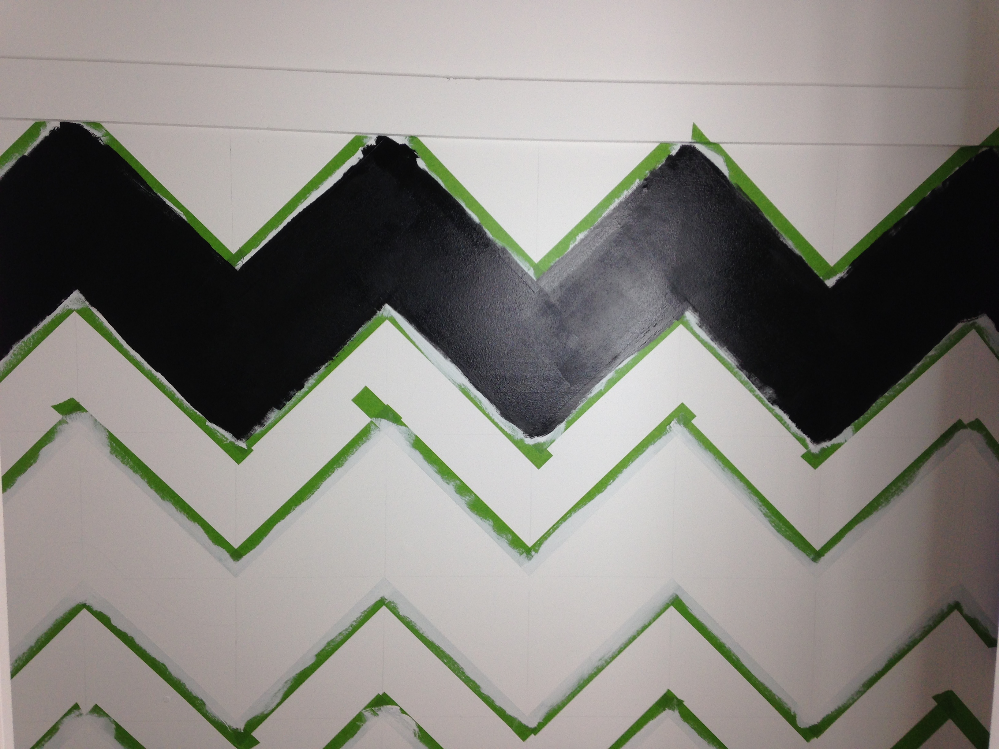 Painting a Chevron Wall