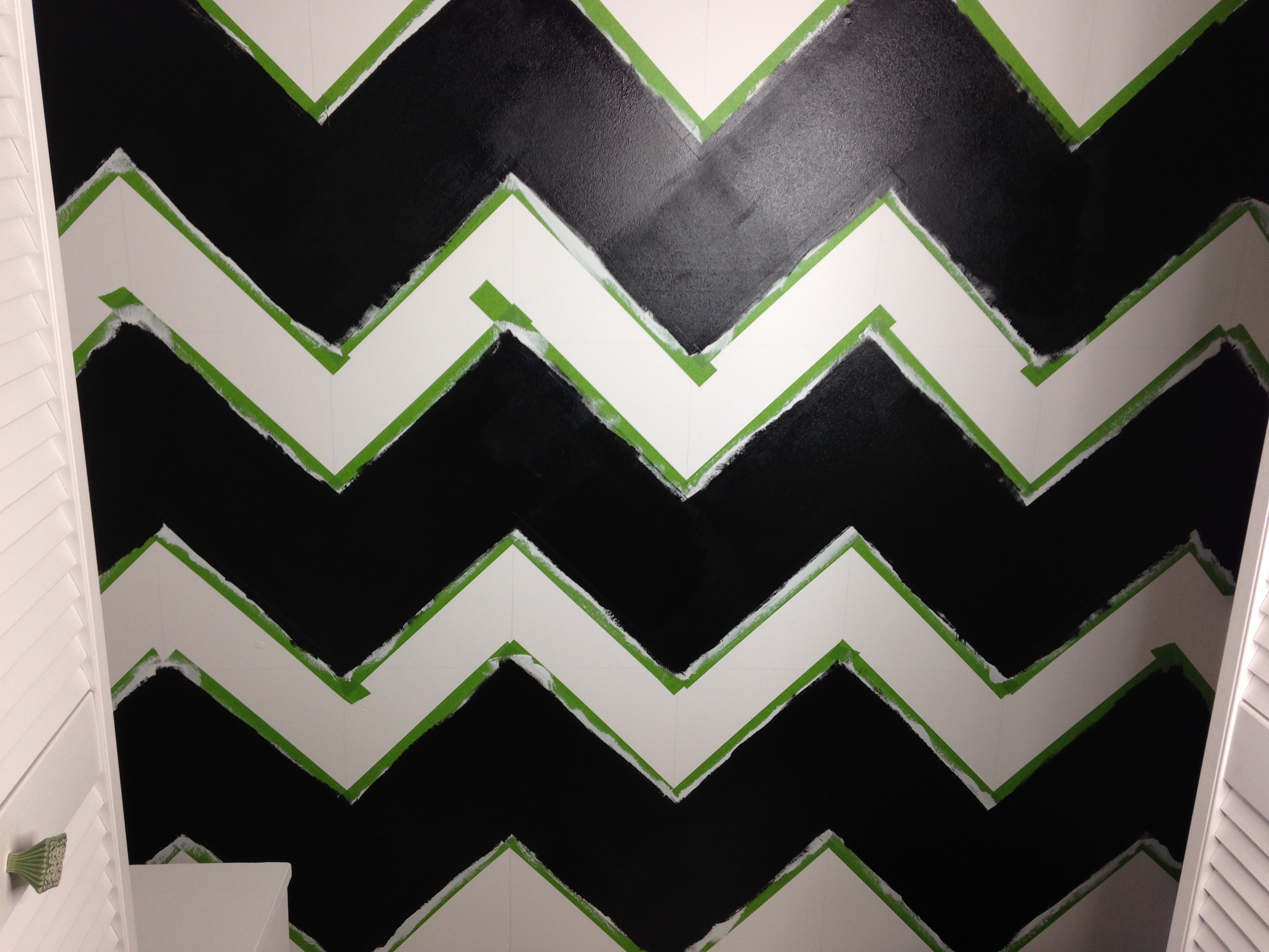 Painting a Chevron Wall