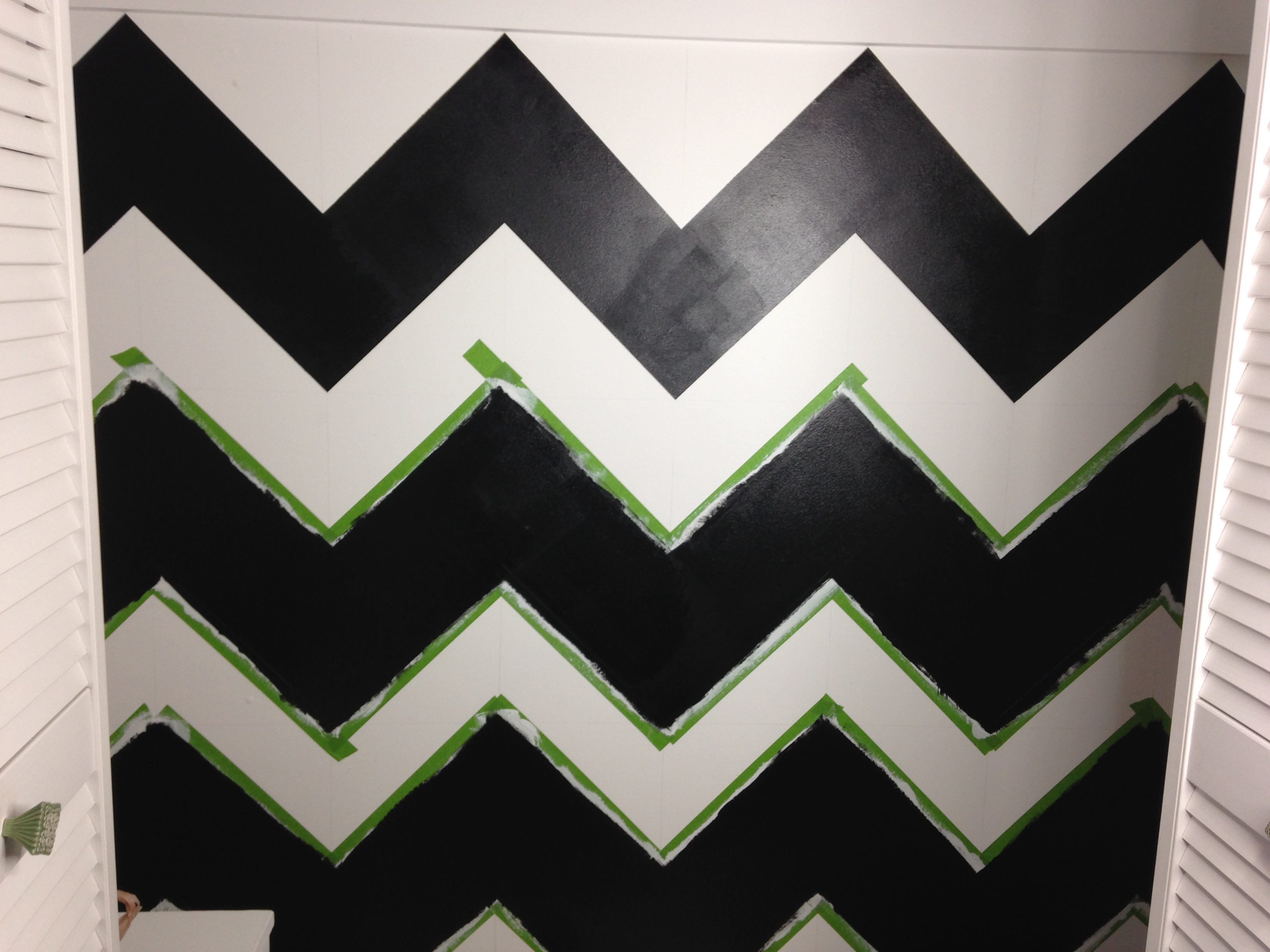 Painting a Chevron Wall