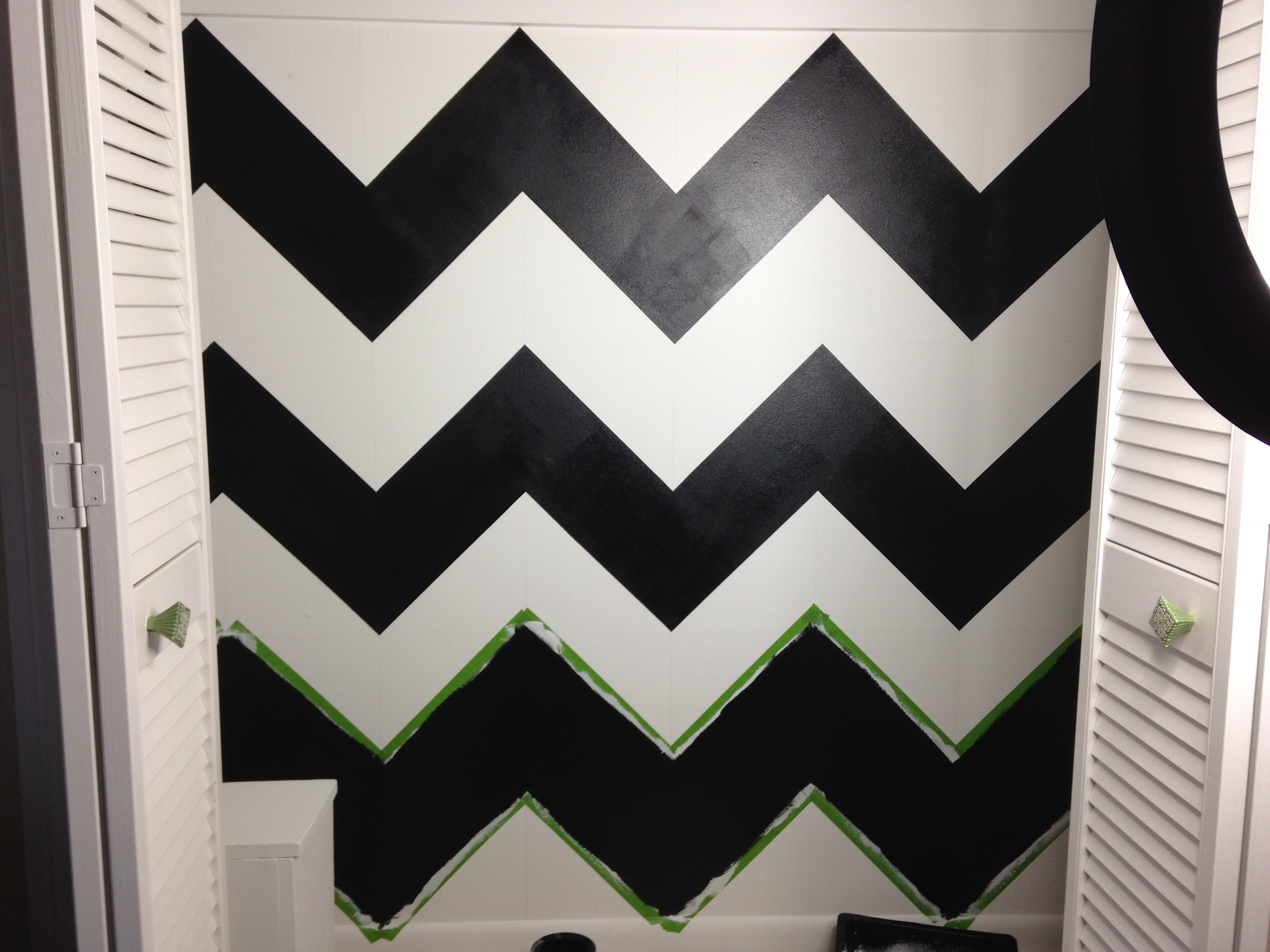 Painting a Chevron Wall