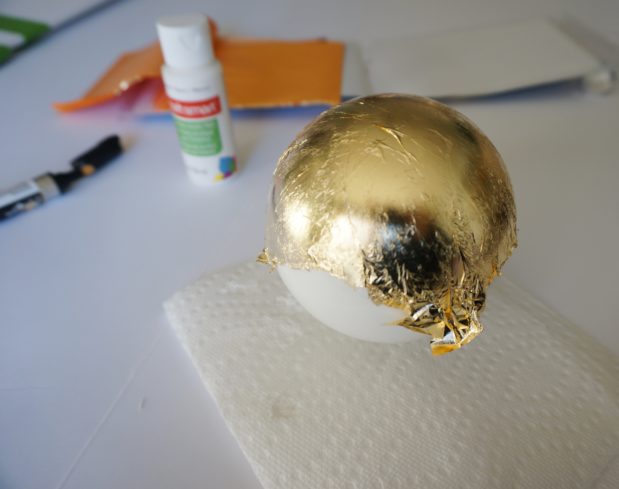 DIY Gold Leaf Ornaments