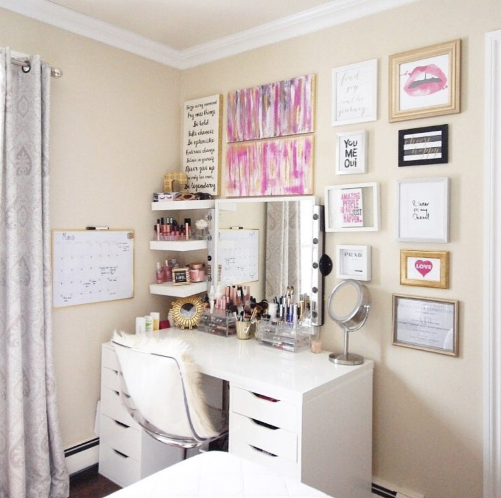Makeup Vanity For Small Spaces + Glamcor