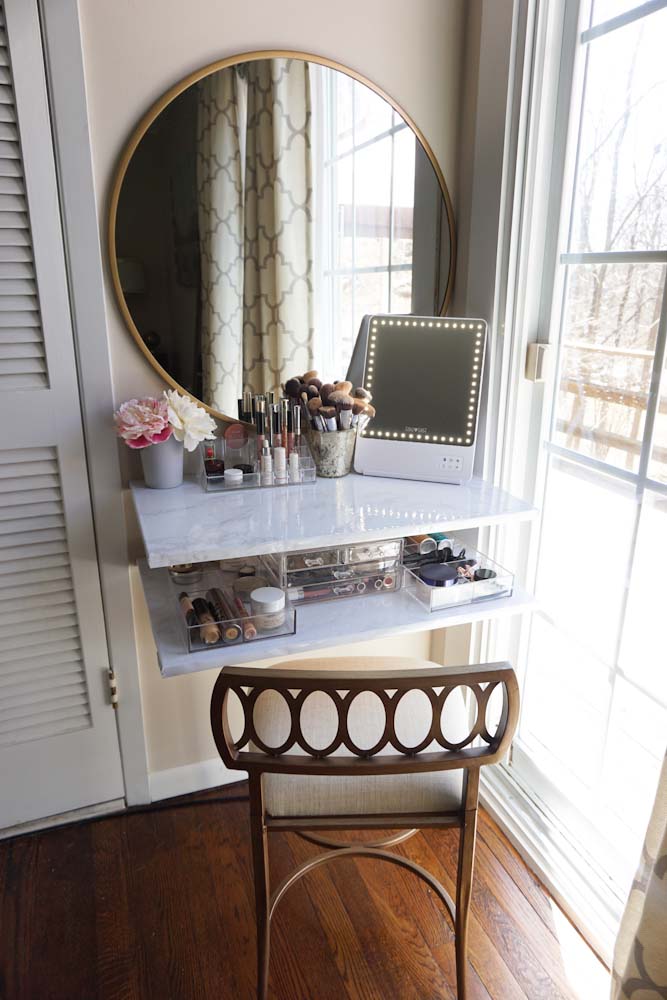 DIY Makeup Vanity for Small Spaces